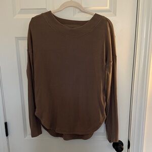 Athleta Brown Long Sleeve Tunic - Open Back
